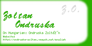 zoltan ondruska business card